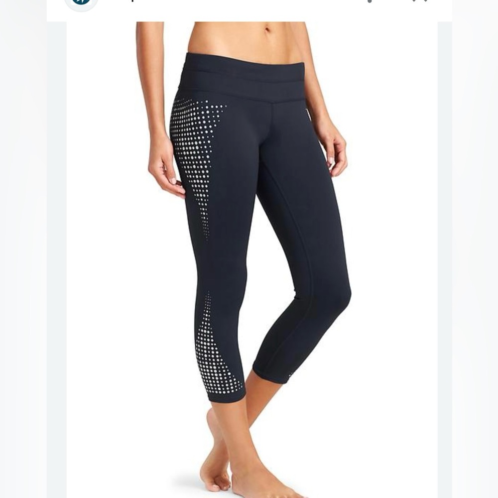 Athleta Sonar Gel Dot Capri Leggings Womens Small Navy Size S